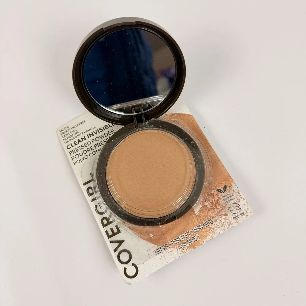 CoverGirl Clean Invisible Pressed Powder 155 Soft Honey Talc Free Vegan 0.38oz